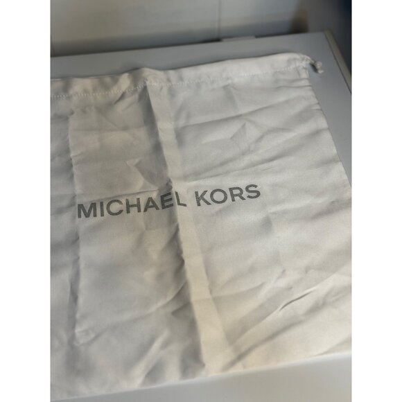 Michael Kors Dust Bag 12" Off White Drawstring Storage Pouch Logo Travel Cover - Picture 3 of 4